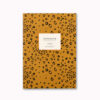 A5 notebook mustard leopard animal print design ruled pages great gift