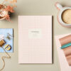 A5 notebook pink gingham check picnic design cover ruled pages great gift portland stone styling