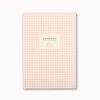 Pretty A5 notebook pink gingham check design cover 96 ruled pages