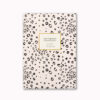 Pretty A5 notebook blush pink leopard print animal pattern design cover 96 ruled pages