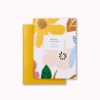 A6 mini softcover pocket notebook set Yellow and graphic bright flower