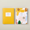 A6 pocket notebook set sunshine Yellow and big bold flowers