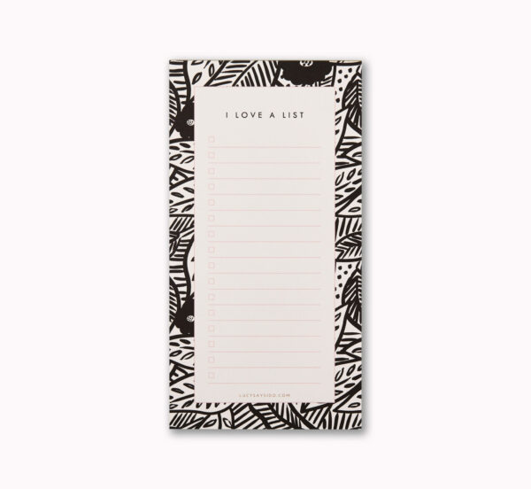 to do list notepad small gift monochrome tropical botanical gift