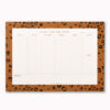 mustard leopard print A4 weekly desk planner notepad