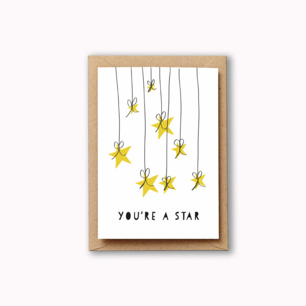 You're a star thank you card