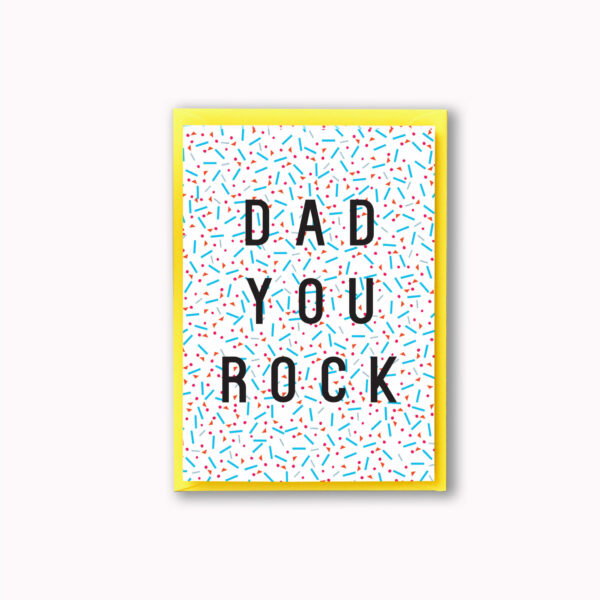 Fathers day card I love my dad Dad you rock card