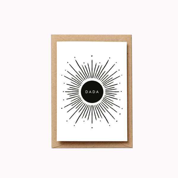 Dada rays card simple monochrome card