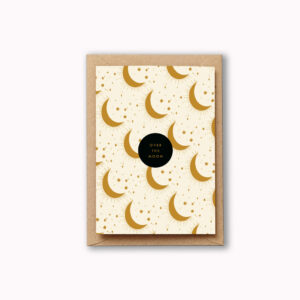 Over the moon card gold moons