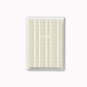 Thank you card Thank you on repeat typographic card gold foil text