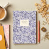Beautiful Book Journal Reading Log blue garden Cover design thoughtful keepsake gift