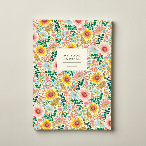 Beautiful Book Journal Reading Log botanical line drawing Cover design thoughtful keepsake gift