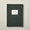 Beautiful Book Journal Reading Log Dark Green Cover design thoughtful keepsake gift