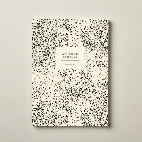 Beautiful Book Journal Reading Log paint splatter Cover design thoughtful keepsake gift