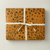 beautiful birthday gift wrap mustard leopard animal print wrapping paper