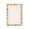 A5 day planner desk notepad bright flowers on white