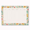 bright flowers A4 weekly desk planner_on pink