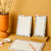 Stationery Bundle 1 - Jotter, A5 Day Planner and A4 Week Planner Bright Flowers on yellow stories