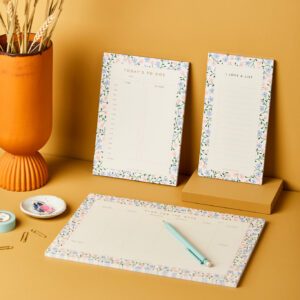 Stationery Bundle 1 - Jotter, A5 Day Planner and A4 Week Planner Periwinkle on yellow stories