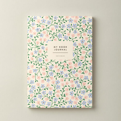 beautiful book journal periwinkle print