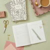 beautiful book journals botanical line cover design and sound waves cover design open book on book review double page spread holds 100 book reviews