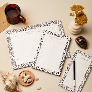 Stationery Bundle 1 - Jotter, A5 Day Planner and A4 Week Planner Coral Design stories sq