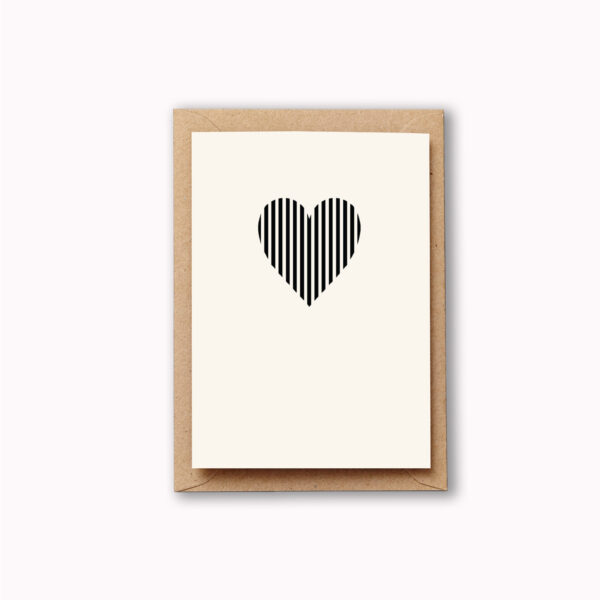 Monochrome card perfectly simple to celebrate big love